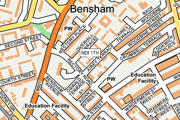NE8 1TH map - OS OpenMap – Local (Ordnance Survey) NE8 1TH map - OS OpenMap – Local (Ordnance Survey)