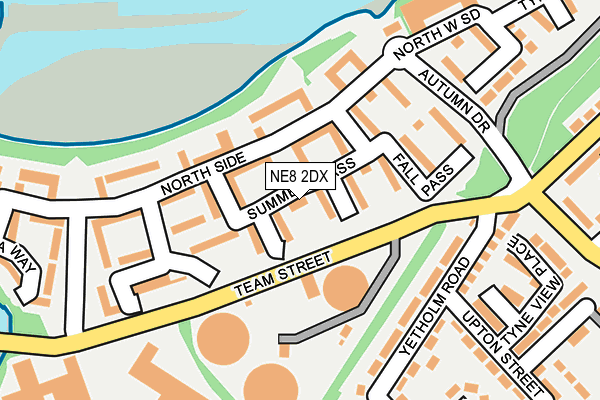 NE8 2DX map - OS OpenMap – Local (Ordnance Survey) NE8 2DX map - OS OpenMap – Local (Ordnance Survey)