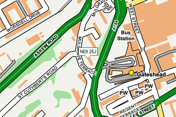 NE8 2EJ map - OS OpenMap – Local (Ordnance Survey) NE8 2EJ map - OS OpenMap – Local (Ordnance Survey)