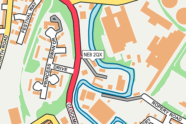 NE8 2QX map - OS OpenMap – Local (Ordnance Survey) NE8 2QX map - OS OpenMap – Local (Ordnance Survey)