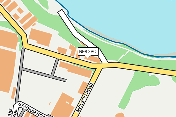 NE8 3BQ map - OS OpenMap – Local (Ordnance Survey) NE8 3BQ map - OS OpenMap – Local (Ordnance Survey)