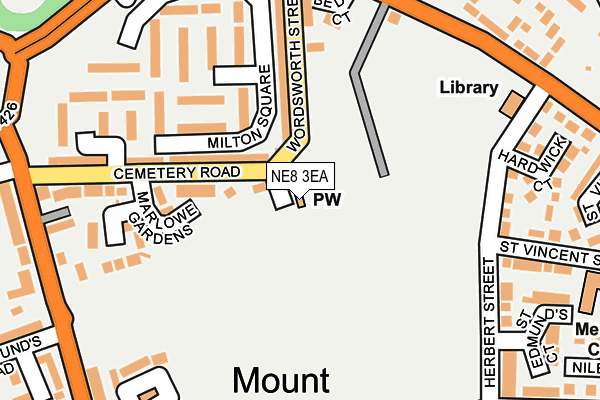 NE8 3EA map - OS OpenMap – Local (Ordnance Survey) NE8 3EA map - OS OpenMap – Local (Ordnance Survey)