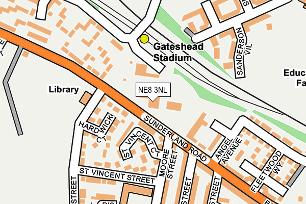 NE8 3NL map - OS OpenMap – Local (Ordnance Survey) NE8 3NL map - OS OpenMap – Local (Ordnance Survey)