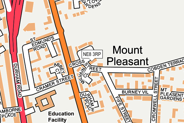 NE8 3RP map - OS OpenMap – Local (Ordnance Survey) NE8 3RP map - OS OpenMap – Local (Ordnance Survey)