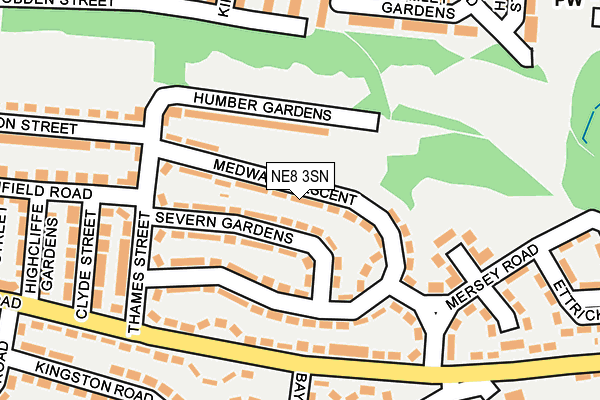 NE8 3SN map - OS OpenMap – Local (Ordnance Survey) NE8 3SN map - OS OpenMap – Local (Ordnance Survey)