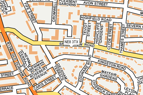 NE8 3TX map - OS OpenMap – Local (Ordnance Survey) NE8 3TX map - OS OpenMap – Local (Ordnance Survey)