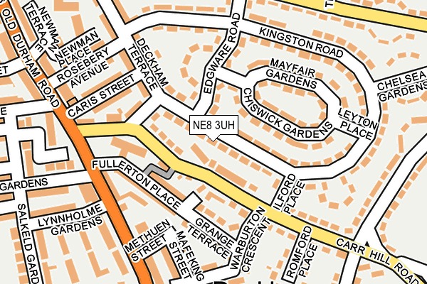 NE8 3UH map - OS OpenMap – Local (Ordnance Survey) NE8 3UH map - OS OpenMap – Local (Ordnance Survey)