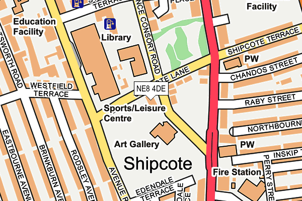 NE8 4DE map - OS OpenMap – Local (Ordnance Survey) NE8 4DE map - OS OpenMap – Local (Ordnance Survey)