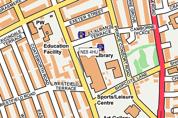 NE8 4HU map - OS OpenMap – Local (Ordnance Survey) NE8 4HU map - OS OpenMap – Local (Ordnance Survey)