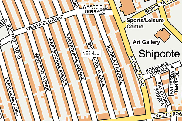 NE8 4JU map - OS OpenMap – Local (Ordnance Survey) NE8 4JU map - OS OpenMap – Local (Ordnance Survey)