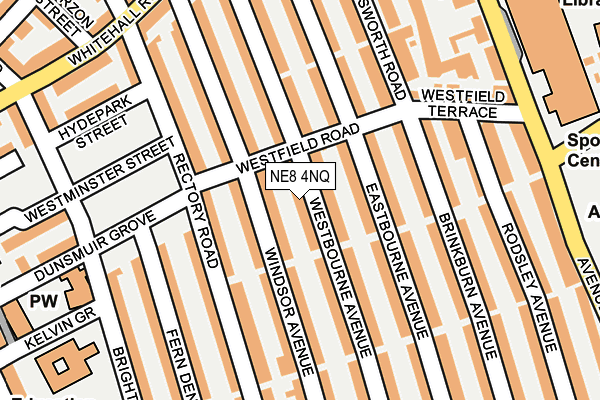 NE8 4NQ map - OS OpenMap – Local (Ordnance Survey) NE8 4NQ map - OS OpenMap – Local (Ordnance Survey)