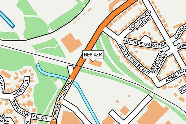 NE8 4ZR map - OS OpenMap – Local (Ordnance Survey) NE8 4ZR map - OS OpenMap – Local (Ordnance Survey)