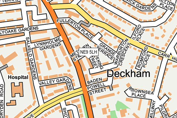 NE9 5LH map - OS OpenMap – Local (Ordnance Survey) NE9 5LH map - OS OpenMap – Local (Ordnance Survey)
