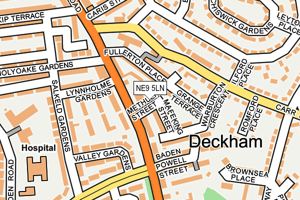 NE9 5LN map - OS OpenMap – Local (Ordnance Survey) NE9 5LN map - OS OpenMap – Local (Ordnance Survey)