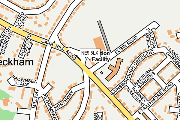 NE9 5LX map - OS OpenMap – Local (Ordnance Survey) NE9 5LX map - OS OpenMap – Local (Ordnance Survey)