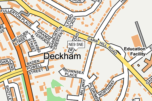 NE9 5NE map - OS OpenMap – Local (Ordnance Survey)