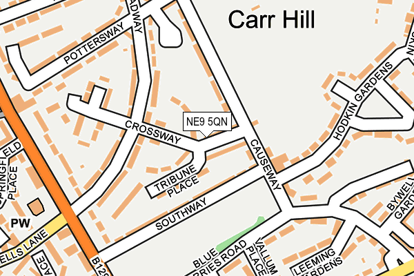 NE9 5QN map - OS OpenMap – Local (Ordnance Survey) NE9 5QN map - OS OpenMap – Local (Ordnance Survey)