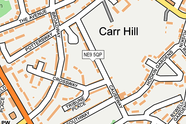 NE9 5QP map - OS OpenMap – Local (Ordnance Survey) NE9 5QP map - OS OpenMap – Local (Ordnance Survey)