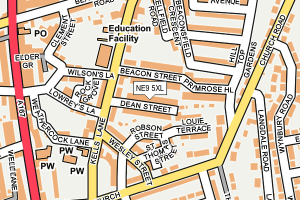 NE9 5XL map - OS OpenMap – Local (Ordnance Survey) NE9 5XL map - OS OpenMap – Local (Ordnance Survey)