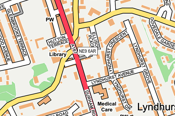 NE9 6AR map - OS OpenMap – Local (Ordnance Survey) NE9 6AR map - OS OpenMap – Local (Ordnance Survey)