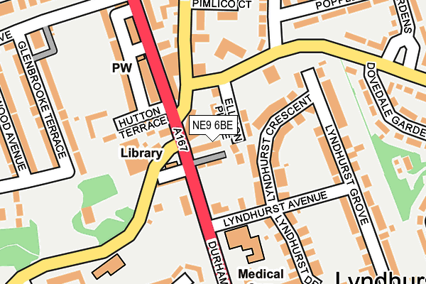 NE9 6BE map - OS OpenMap – Local (Ordnance Survey) NE9 6BE map - OS OpenMap – Local (Ordnance Survey)