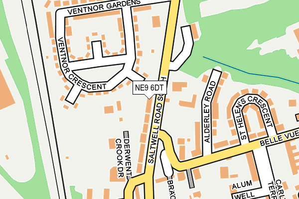 NE9 6DT map - OS OpenMap – Local (Ordnance Survey) NE9 6DT map - OS OpenMap – Local (Ordnance Survey)