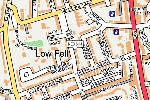 NE9 6HJ map - OS OpenMap – Local (Ordnance Survey) NE9 6HJ map - OS OpenMap – Local (Ordnance Survey)
