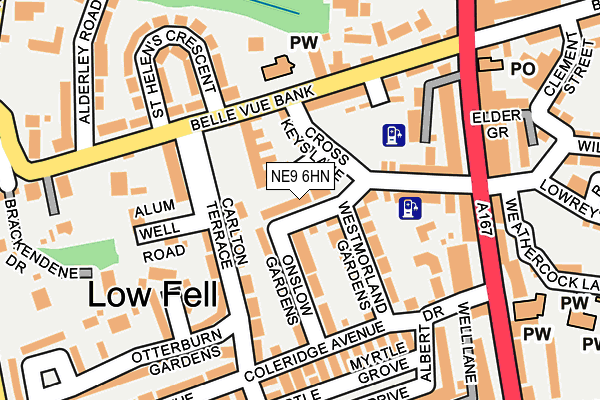 NE9 6HN map - OS OpenMap – Local (Ordnance Survey) NE9 6HN map - OS OpenMap – Local (Ordnance Survey)