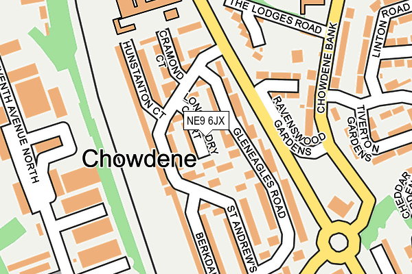 NE9 6JX map - OS OpenMap – Local (Ordnance Survey) NE9 6JX map - OS OpenMap – Local (Ordnance Survey)