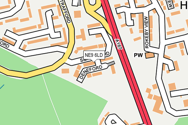 NE9 6LD map - OS OpenMap – Local (Ordnance Survey) NE9 6LD map - OS OpenMap – Local (Ordnance Survey)