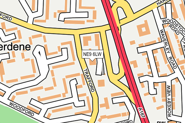 NE9 6LW map - OS OpenMap – Local (Ordnance Survey) NE9 6LW map - OS OpenMap – Local (Ordnance Survey)
