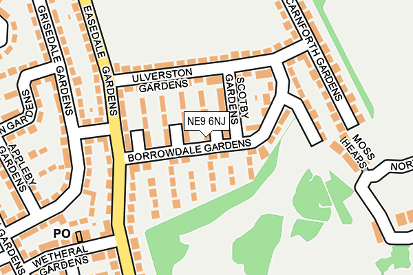 NE9 6NJ map - OS OpenMap – Local (Ordnance Survey) NE9 6NJ map - OS OpenMap – Local (Ordnance Survey)