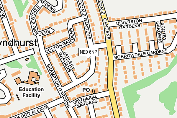 NE9 6NP map - OS OpenMap – Local (Ordnance Survey) NE9 6NP map - OS OpenMap – Local (Ordnance Survey)