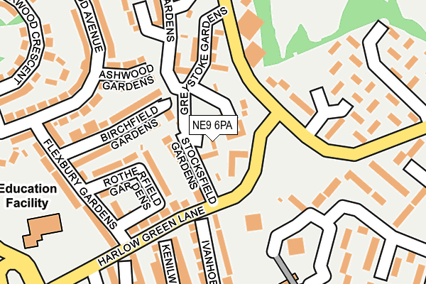 NE9 6PA map - OS OpenMap – Local (Ordnance Survey) NE9 6PA map - OS OpenMap – Local (Ordnance Survey)