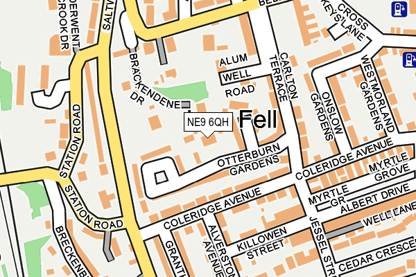 NE9 6QH map - OS OpenMap – Local (Ordnance Survey) NE9 6QH map - OS OpenMap – Local (Ordnance Survey)