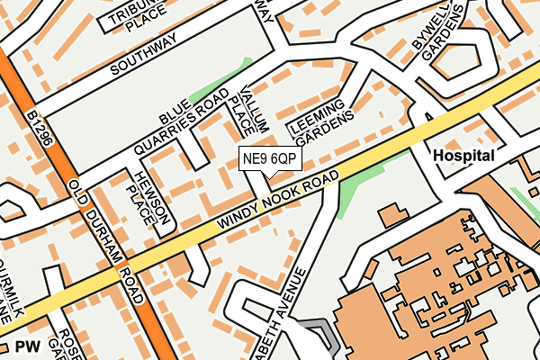 NE9 6QP map - OS OpenMap – Local (Ordnance Survey) NE9 6QP map - OS OpenMap – Local (Ordnance Survey)