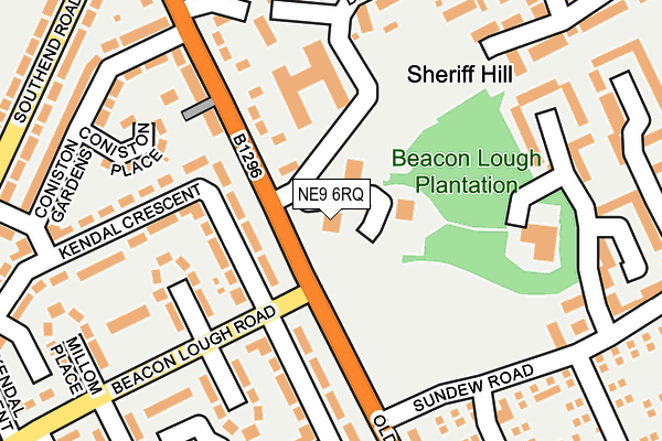 NE9 6RQ map - OS OpenMap – Local (Ordnance Survey) NE9 6RQ map - OS OpenMap – Local (Ordnance Survey)
