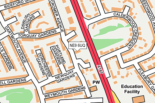 NE9 6UQ map - OS OpenMap – Local (Ordnance Survey) NE9 6UQ map - OS OpenMap – Local (Ordnance Survey)