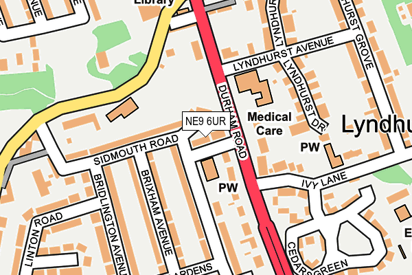 NE9 6UR map - OS OpenMap – Local (Ordnance Survey) NE9 6UR map - OS OpenMap – Local (Ordnance Survey)