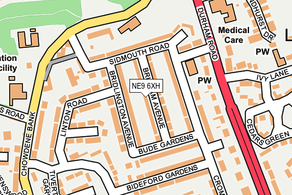 NE9 6XH map - OS OpenMap – Local (Ordnance Survey) NE9 6XH map - OS OpenMap – Local (Ordnance Survey)