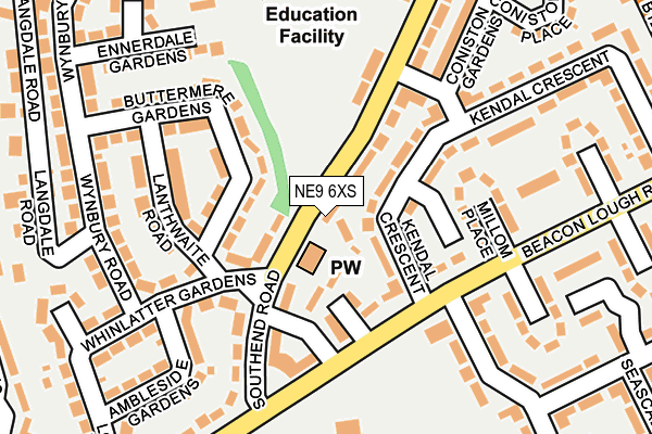 NE9 6XS map - OS OpenMap – Local (Ordnance Survey) NE9 6XS map - OS OpenMap – Local (Ordnance Survey)