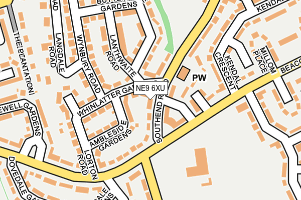 NE9 6XU map - OS OpenMap – Local (Ordnance Survey) NE9 6XU map - OS OpenMap – Local (Ordnance Survey)