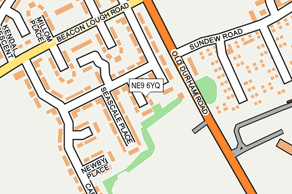NE9 6YQ map - OS OpenMap – Local (Ordnance Survey) NE9 6YQ map - OS OpenMap – Local (Ordnance Survey)