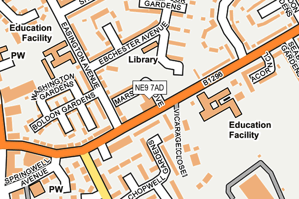 NE9 7AD map - OS OpenMap – Local (Ordnance Survey) NE9 7AD map - OS OpenMap – Local (Ordnance Survey)