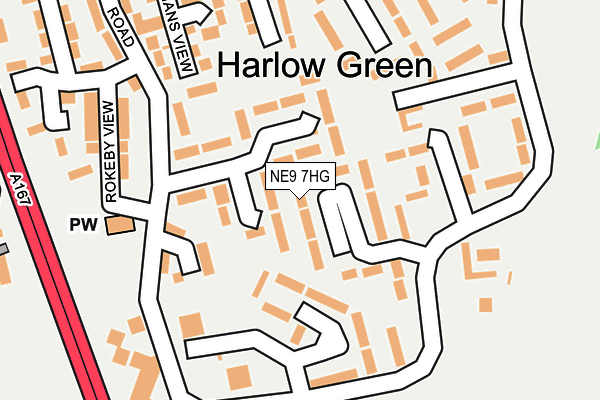 NE9 7HG map - OS OpenMap – Local (Ordnance Survey) NE9 7HG map - OS OpenMap – Local (Ordnance Survey)