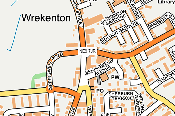 NE9 7JR map - OS OpenMap – Local (Ordnance Survey) NE9 7JR map - OS OpenMap – Local (Ordnance Survey)
