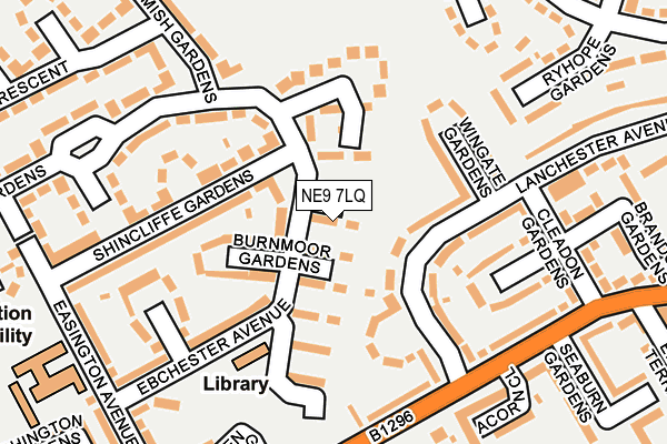 NE9 7LQ map - OS OpenMap – Local (Ordnance Survey) NE9 7LQ map - OS OpenMap – Local (Ordnance Survey)