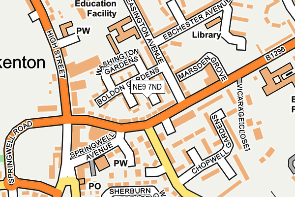 NE9 7ND map - OS OpenMap – Local (Ordnance Survey) NE9 7ND map - OS OpenMap – Local (Ordnance Survey)