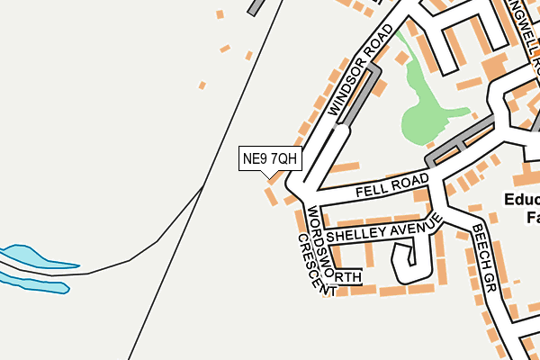 NE9 7QH map - OS OpenMap – Local (Ordnance Survey) NE9 7QH map - OS OpenMap – Local (Ordnance Survey)
