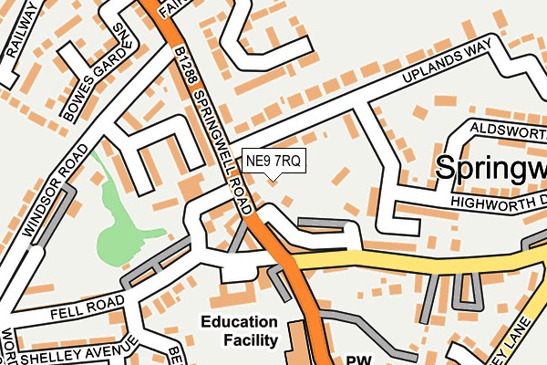 NE9 7RQ map - OS OpenMap – Local (Ordnance Survey) NE9 7RQ map - OS OpenMap – Local (Ordnance Survey)